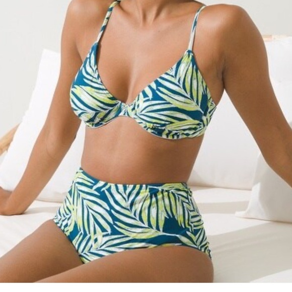 SOMA SWIM Perfect High-Waist Bikini Swim Bottom & Underwire Top Size M - Picture 1 of 14